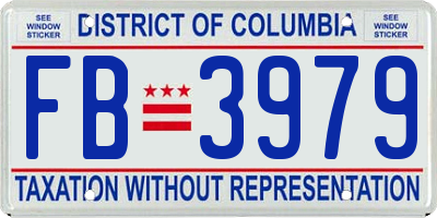 DC license plate FB3979