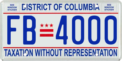 DC license plate FB4000