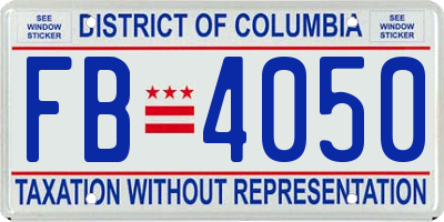 DC license plate FB4050