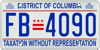 DC license plate FB4090