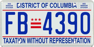 DC license plate FB4390