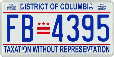 DC license plate FB4395