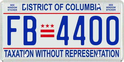 DC license plate FB4400