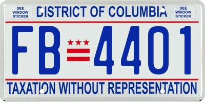 DC license plate FB4401