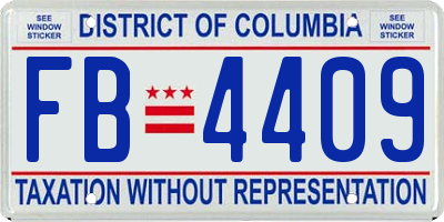 DC license plate FB4409