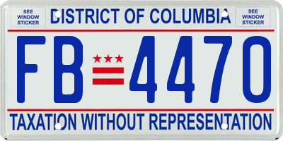 DC license plate FB4470