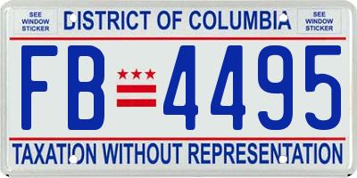 DC license plate FB4495