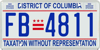 DC license plate FB4811