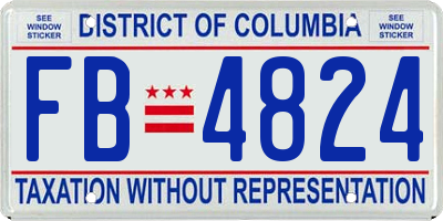 DC license plate FB4824