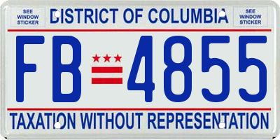 DC license plate FB4855