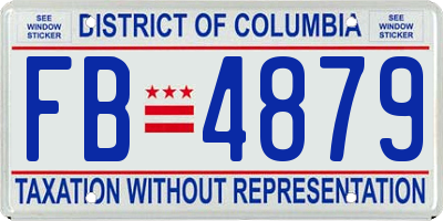 DC license plate FB4879