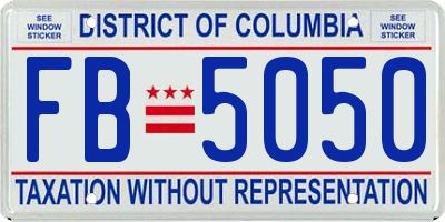 DC license plate FB5050