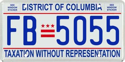 DC license plate FB5055