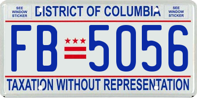 DC license plate FB5056