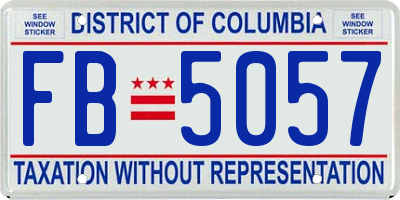 DC license plate FB5057