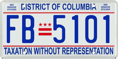 DC license plate FB5101