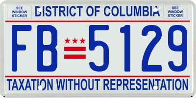 DC license plate FB5129