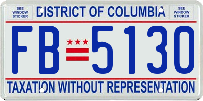 DC license plate FB5130