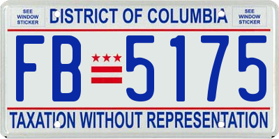 DC license plate FB5175