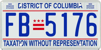 DC license plate FB5176