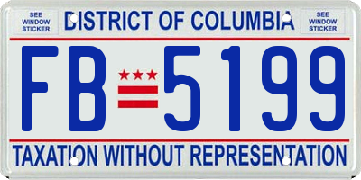 DC license plate FB5199