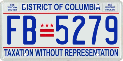 DC license plate FB5279