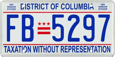 DC license plate FB5297