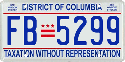 DC license plate FB5299