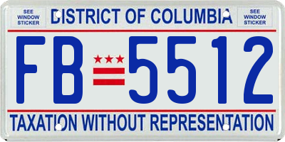 DC license plate FB5512