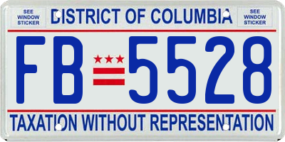 DC license plate FB5528