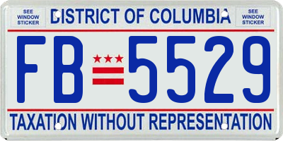 DC license plate FB5529