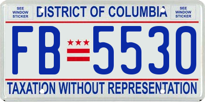 DC license plate FB5530