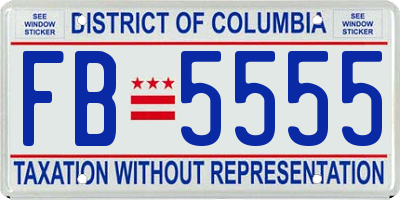 DC license plate FB5555