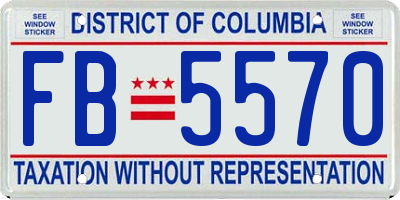 DC license plate FB5570