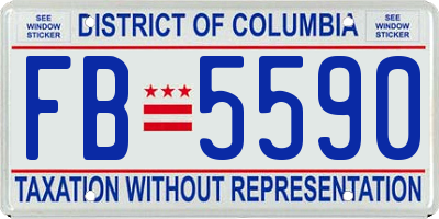 DC license plate FB5590