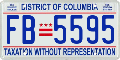 DC license plate FB5595