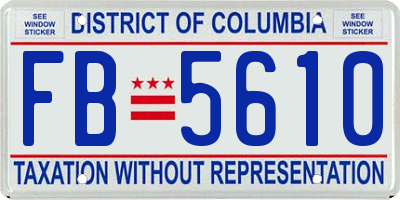 DC license plate FB5610