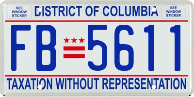 DC license plate FB5611