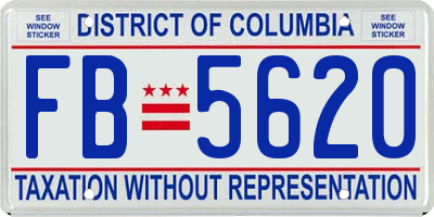 DC license plate FB5620