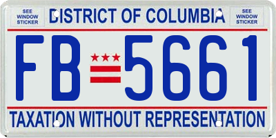 DC license plate FB5661