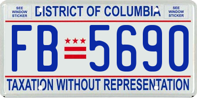 DC license plate FB5690