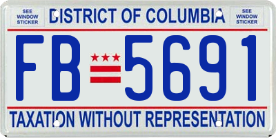 DC license plate FB5691