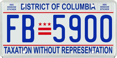 DC license plate FB5900