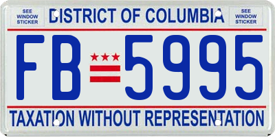 DC license plate FB5995