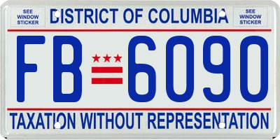 DC license plate FB6090