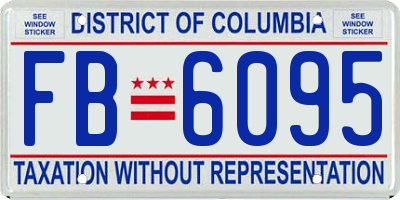 DC license plate FB6095