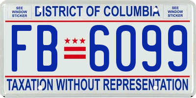 DC license plate FB6099