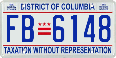 DC license plate FB6148