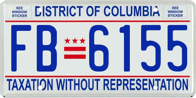 DC license plate FB6155