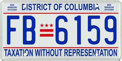 DC license plate FB6159